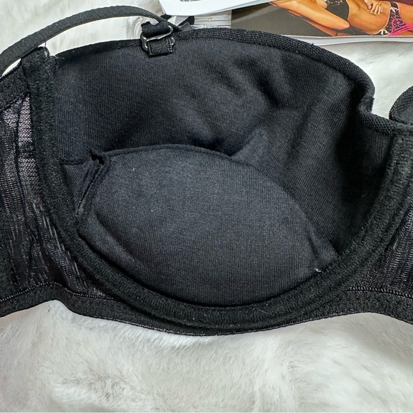NWT PLAYBOY Vintage Push Up Black Logo Bra - Picture 5 of 7